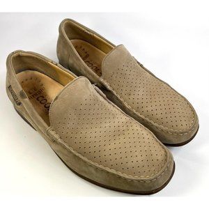 Mephisto Men Tan leather Loafer Dress Shoes Air Relax Slip on Size US 10